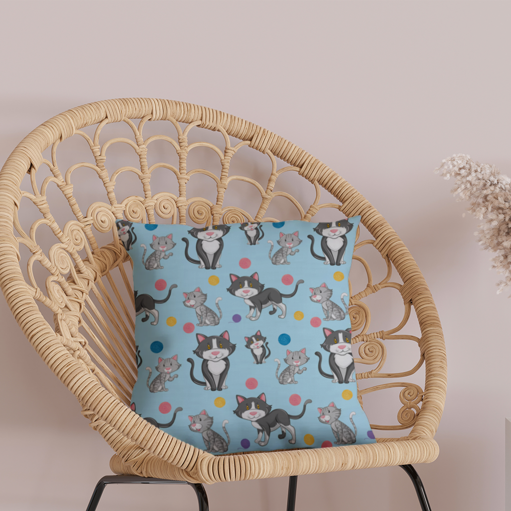 cat repeat pattern Decorative pillow cover