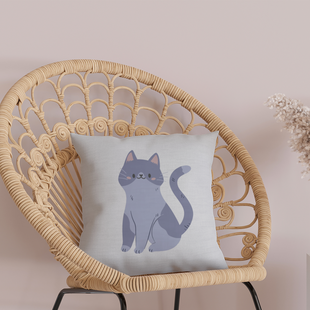 Gri kedi Decorative pillow cover