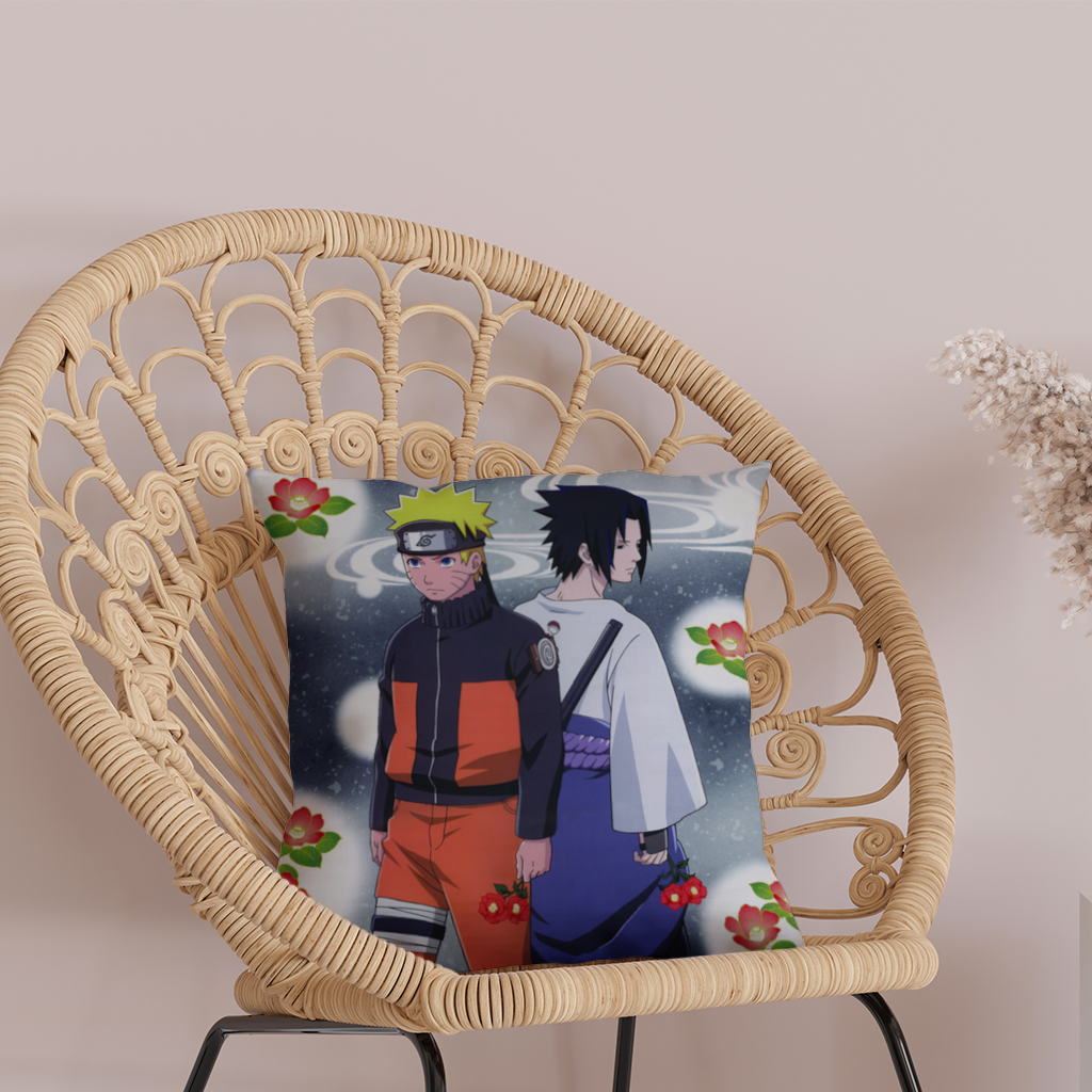 Sırt Sırta Duran İki Rakip Savaşçı Dekoratif Kırlent Kılıfı