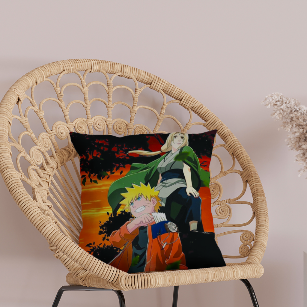 Gün Batımı Turuncu Ceketli Savaşçı Dekoratif Kırlent Kılıfı