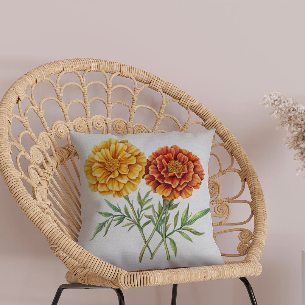 Botanical Yellow Orange Marigold 