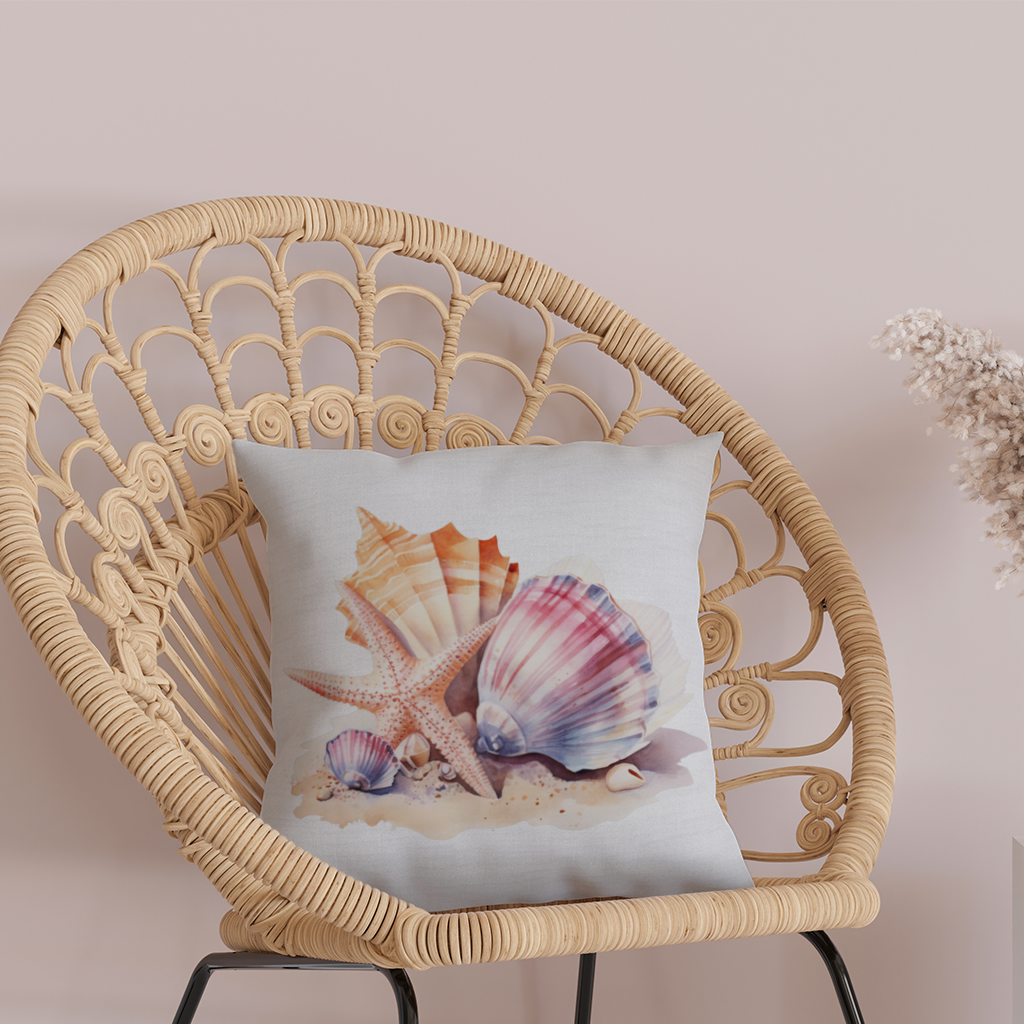 Watercolor Coastal Seashells 