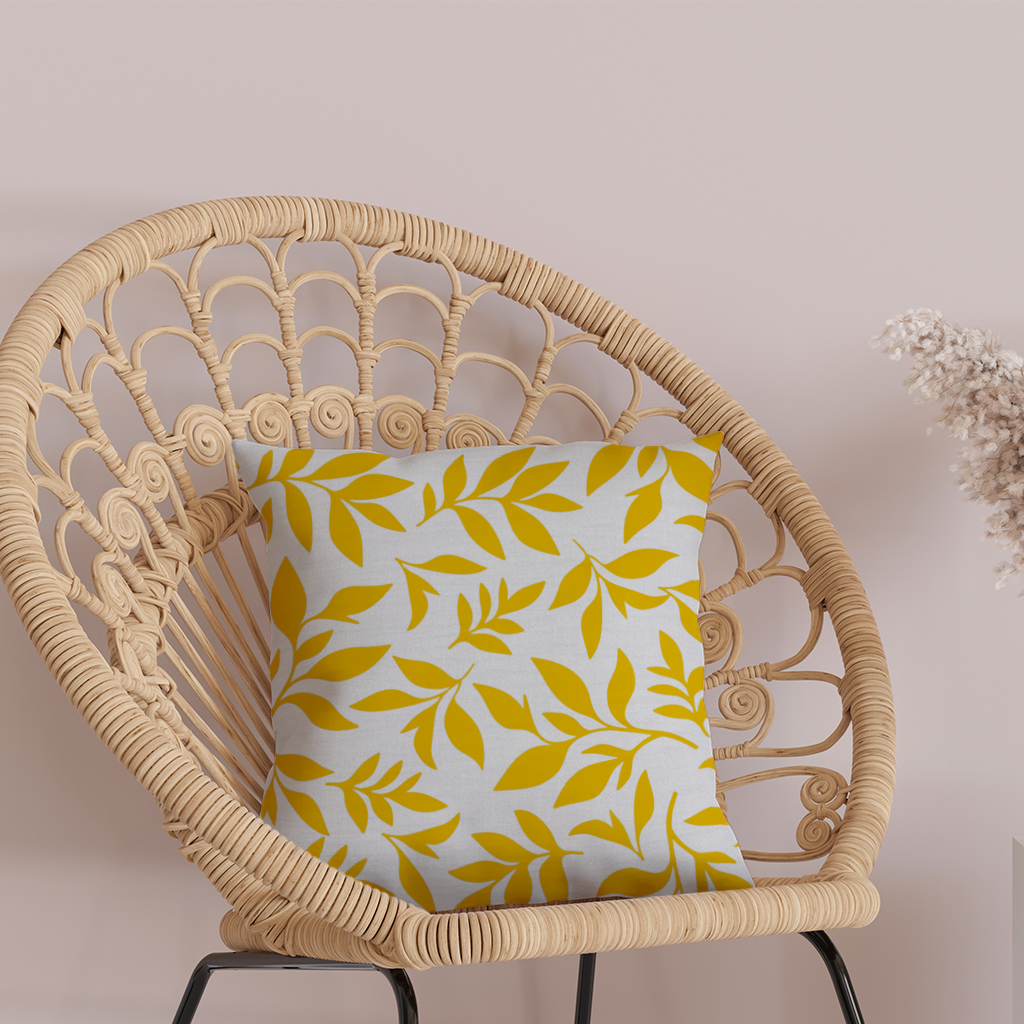 Mustard Yellow Botanical Leaves 