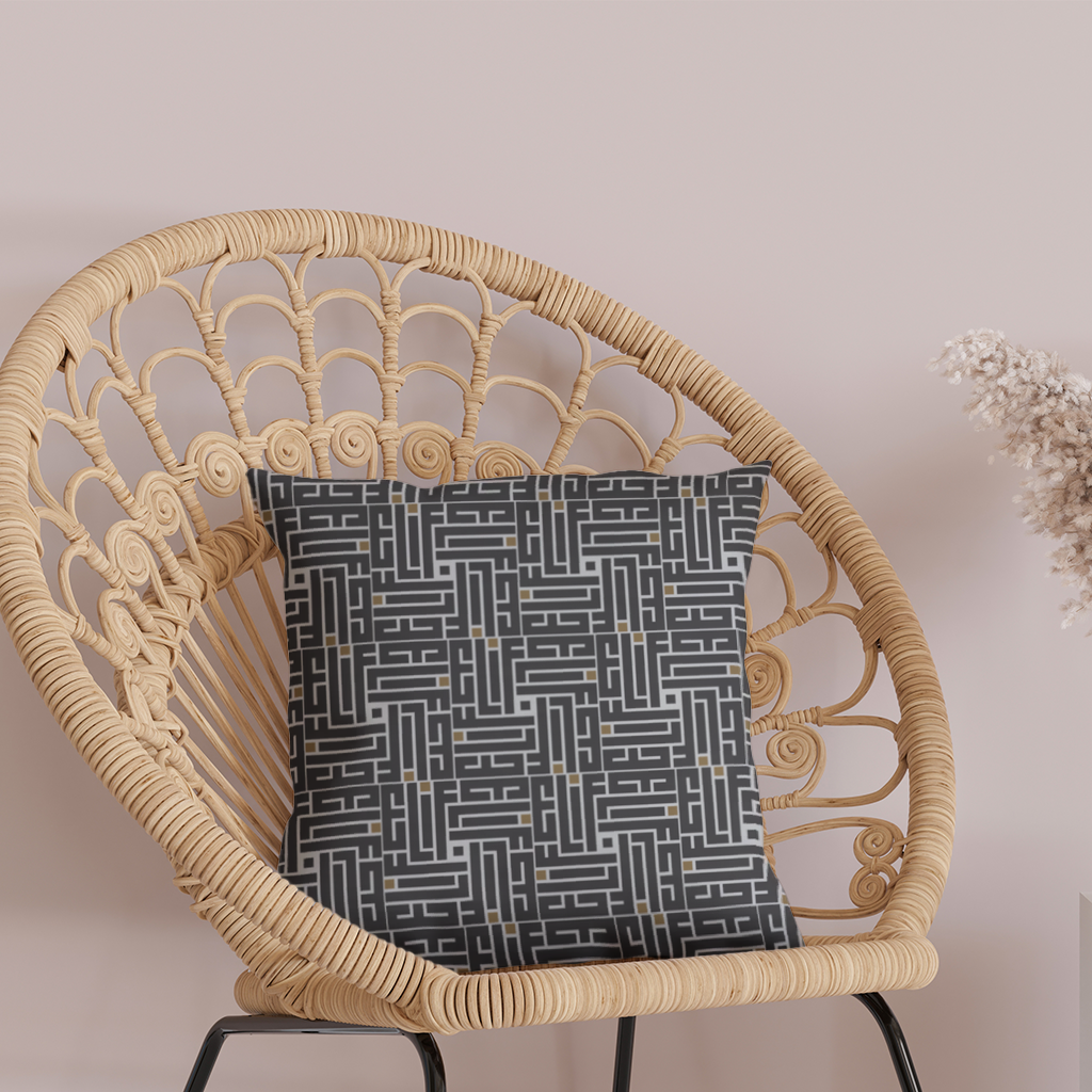 Kufi yazı- Elif Decorative pillow cover
