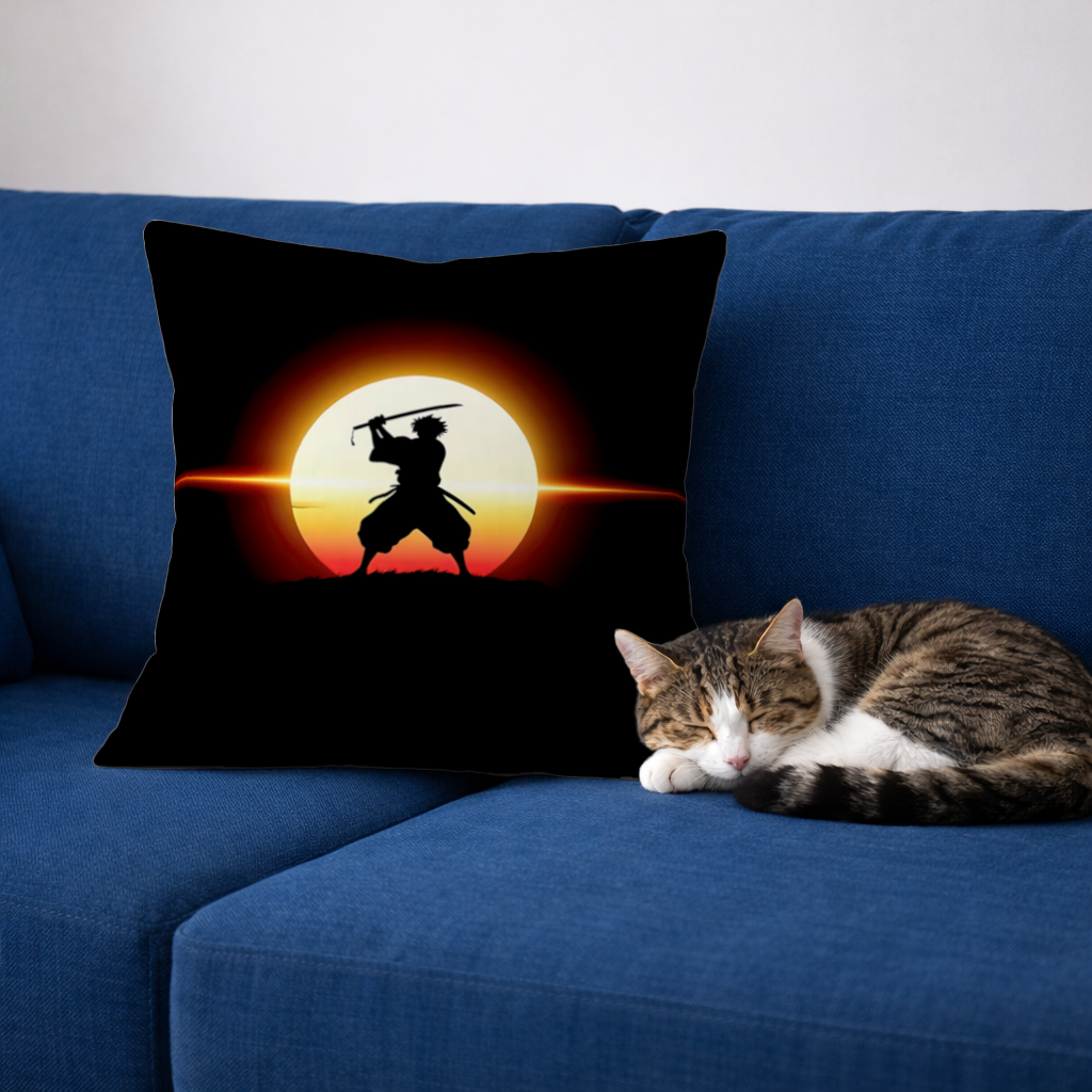 Samurai Silhouette Under the Rising Sun Honor and Strength 