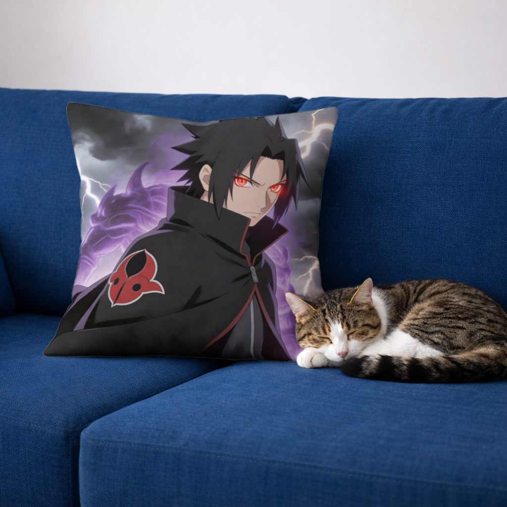 Sasuke Eternal Mangekyo Power Rise Decorative pillow cover