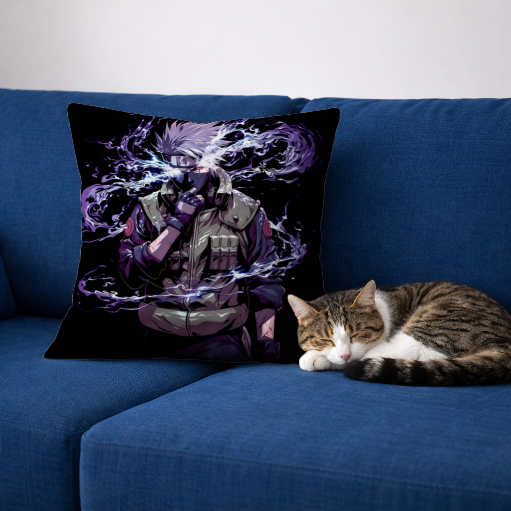 Kakashi Hatake  Mor Şimşeklerin Yükselişi Dekoratif Kırlent Kılıfı