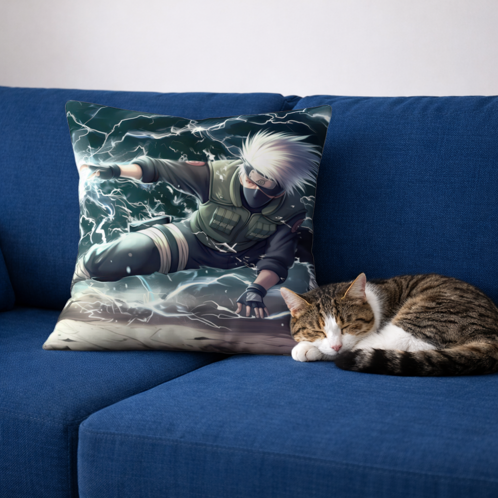 Kakashi Hatake  Şimşek Kesicinin Gücü Dekoratif Kırlent Kılıfı