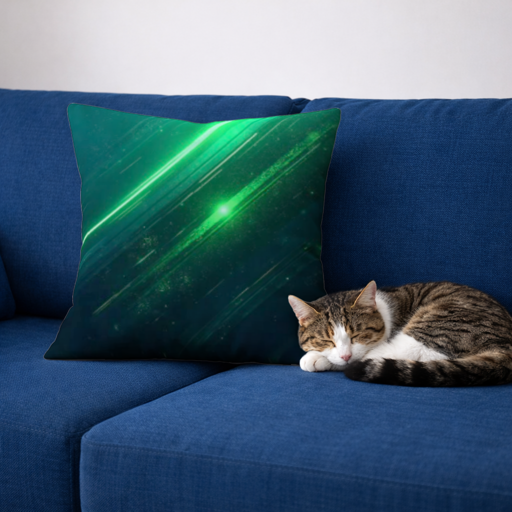 Green bright strips on black background. 