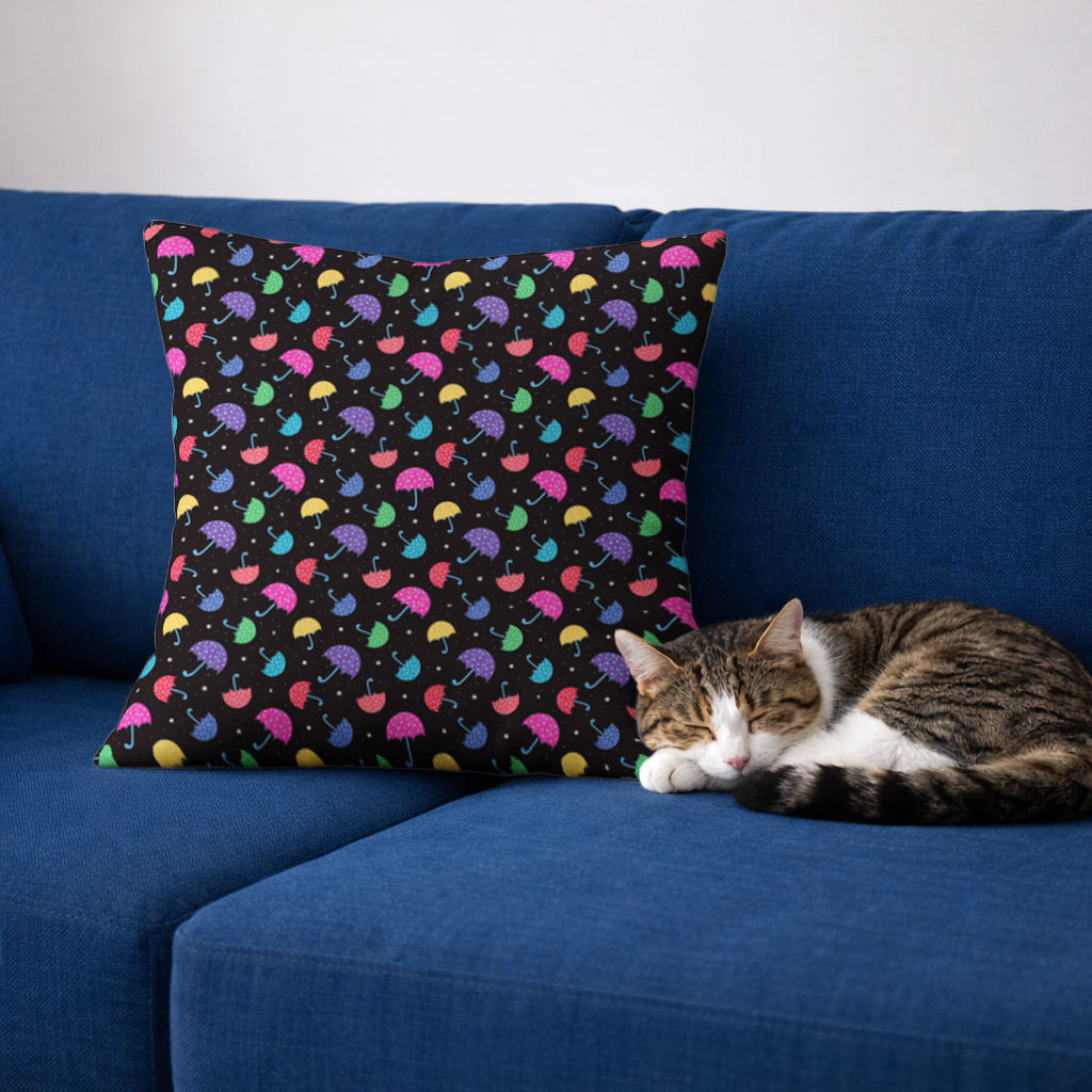 Colorful Heart Umbrellas Pattern 