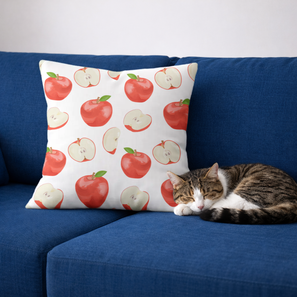Red Apple Slices Decorative pillow cover