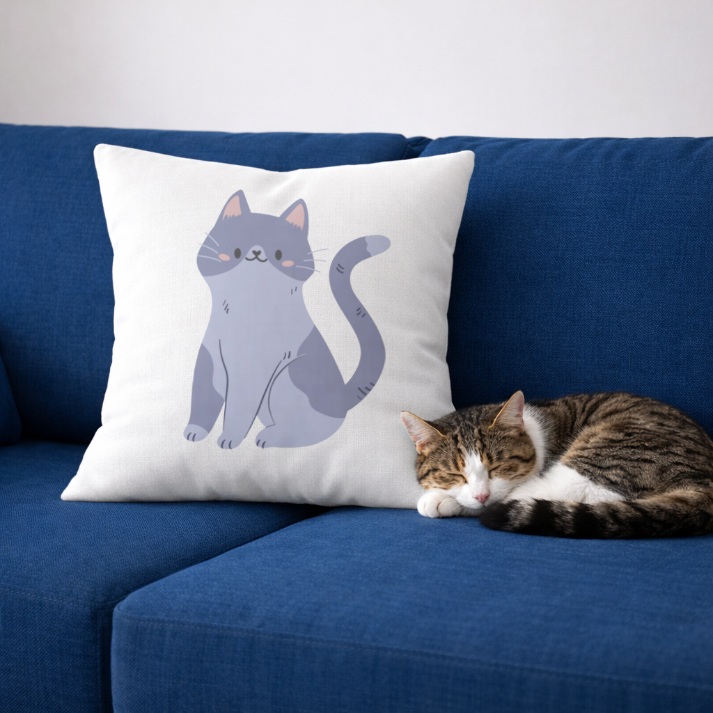 Gri kedi Decorative pillow cover