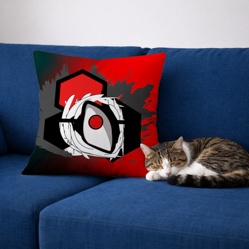 Mystic Red Eye Hexagon Decorative pillow cover