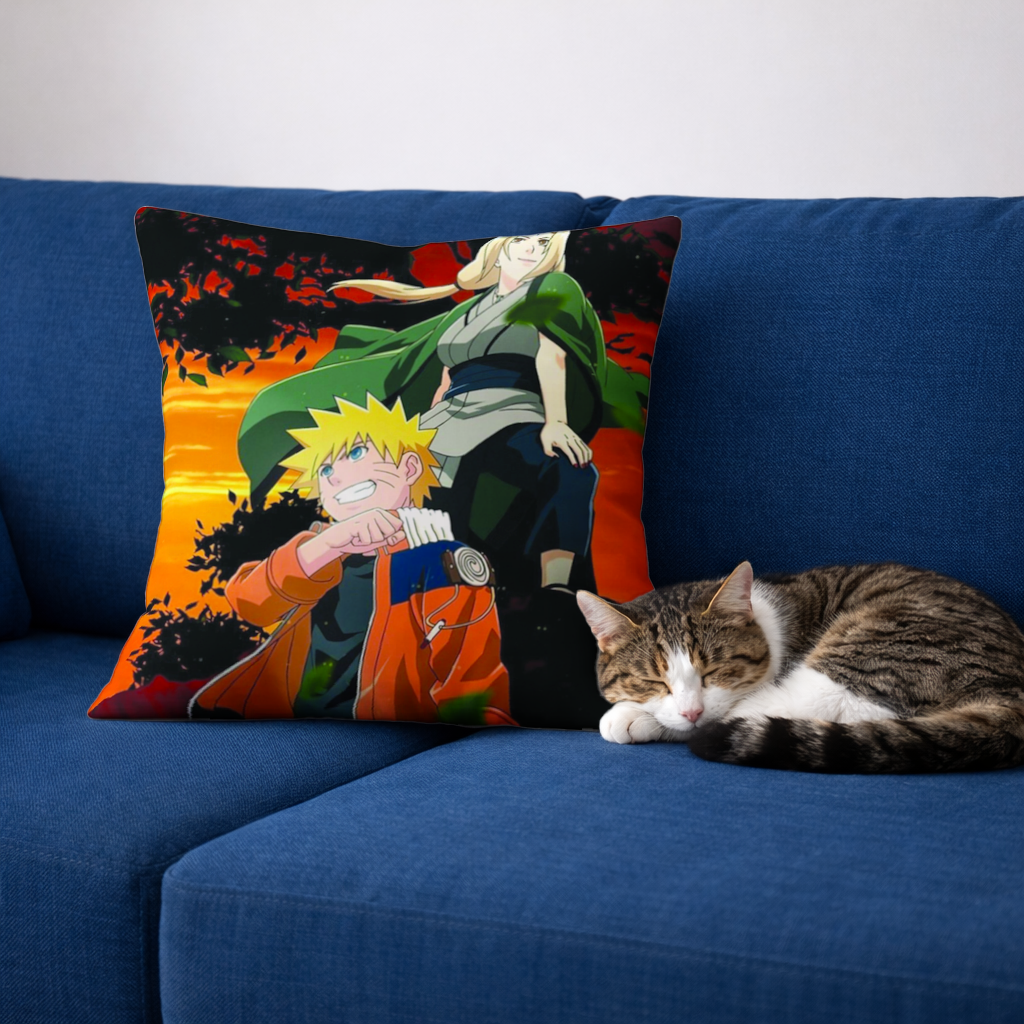 Gün Batımı Turuncu Ceketli Savaşçı Dekoratif Kırlent Kılıfı