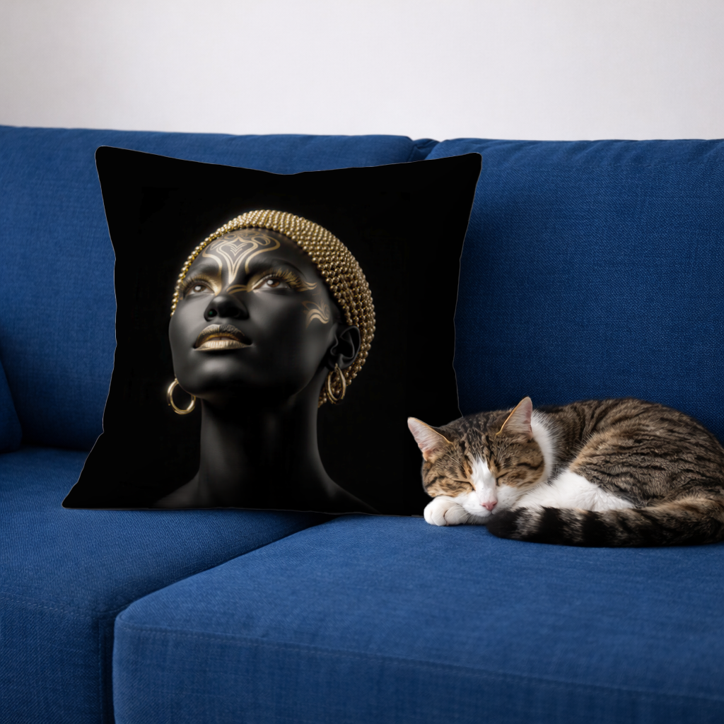 Gold Afrofuturistic Black Woman 