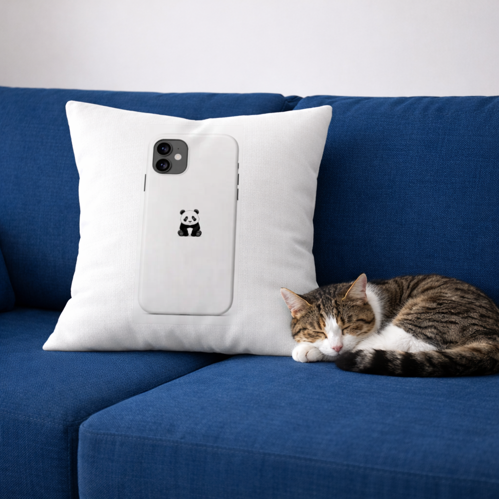 Minimalist Panda Phone Case Decorative pillow cover