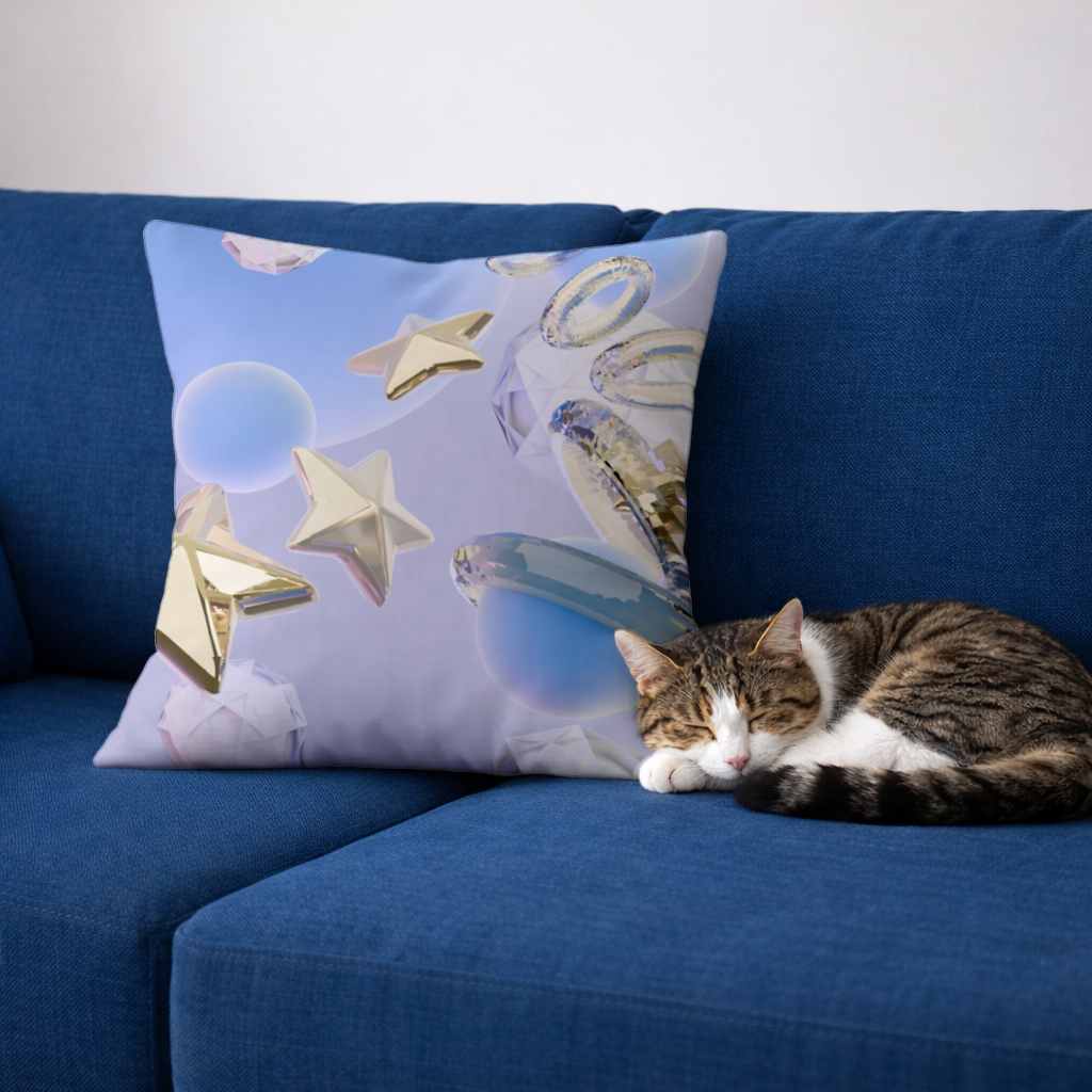 Shimmering World Decorative pillow cover