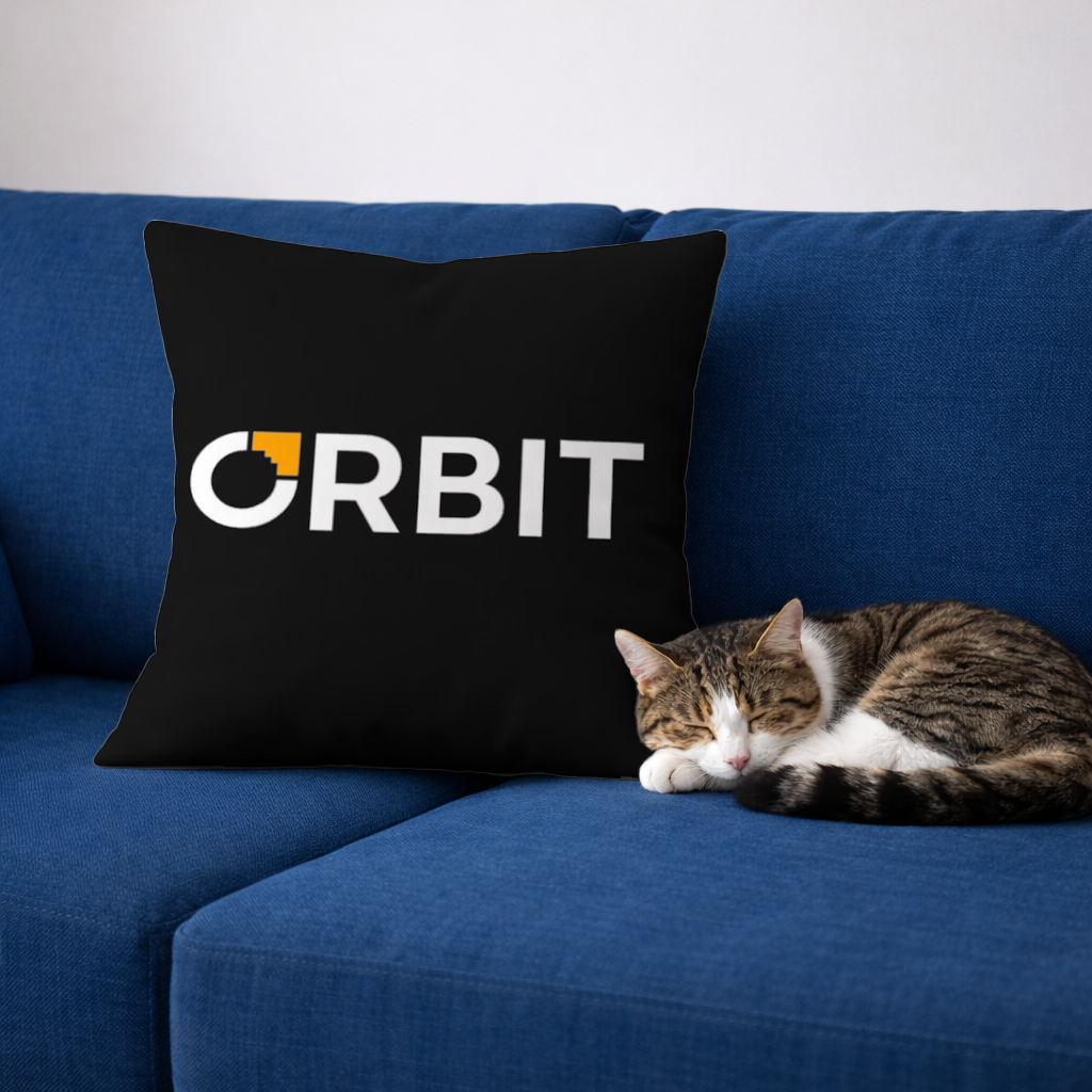 Orbit Logo Dekoratif Kırlent Kılıfı