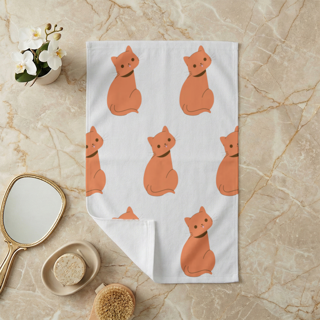 furry feline friends Hand Towel