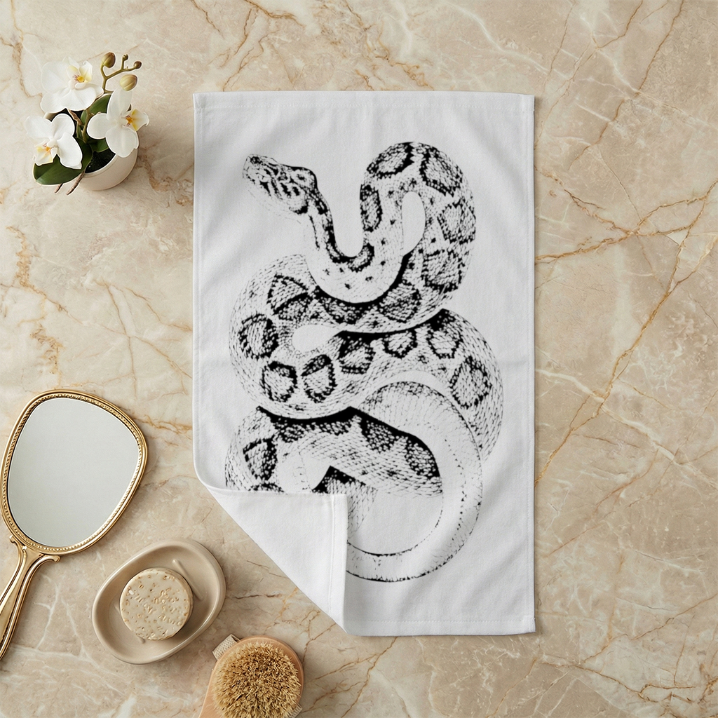 Detailed Vintage Rattlesnake Illustration 