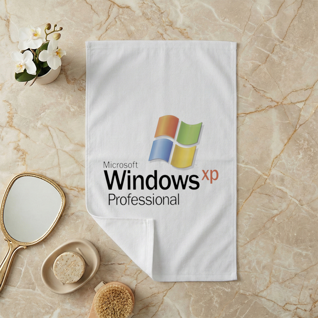 Digital Nostalgia Windows XP Iconic Logo Hand Towel