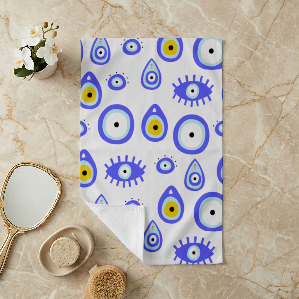 Evil Eye Pattern Hand Towel