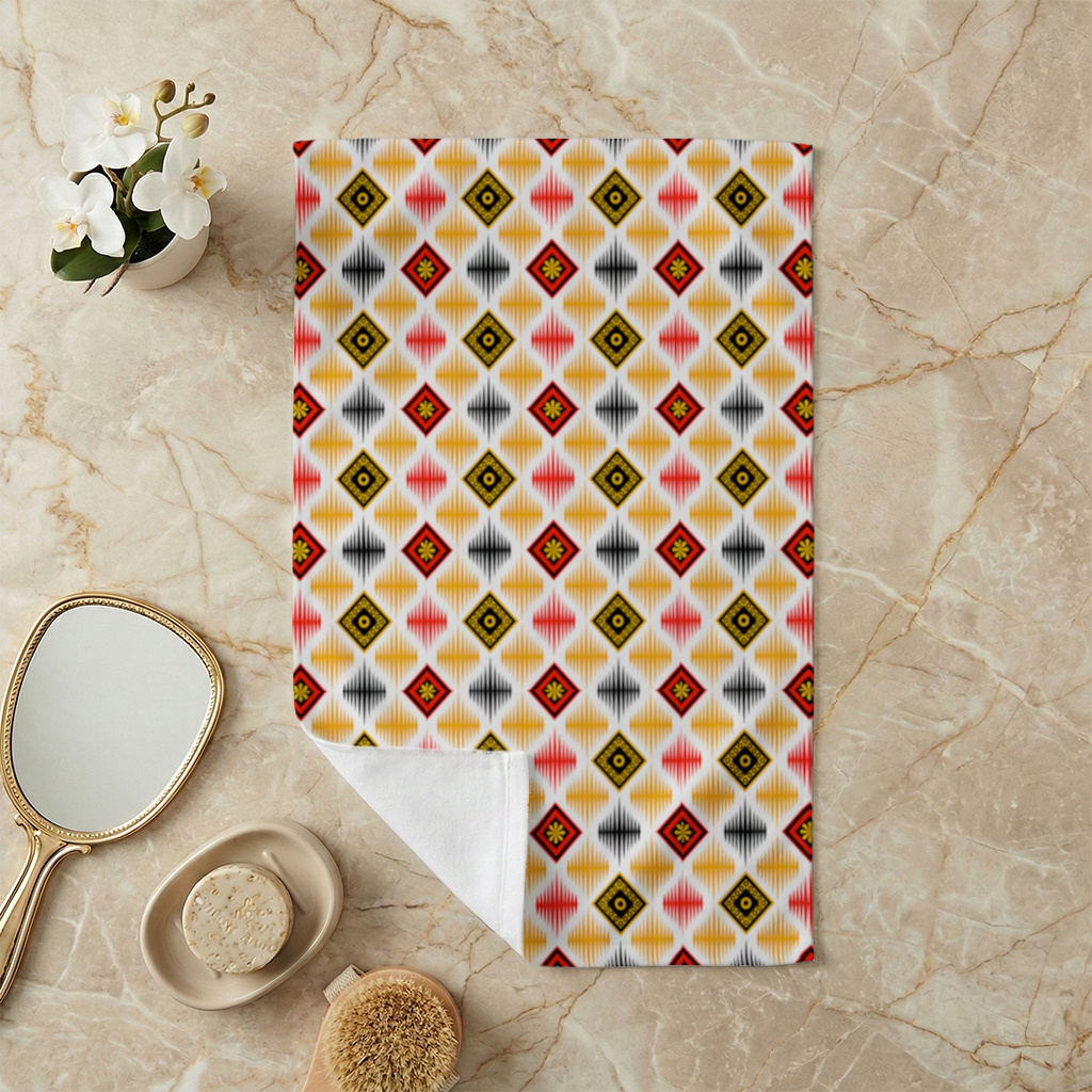Vibrant Ethnic Geometric Motif Hand Towel