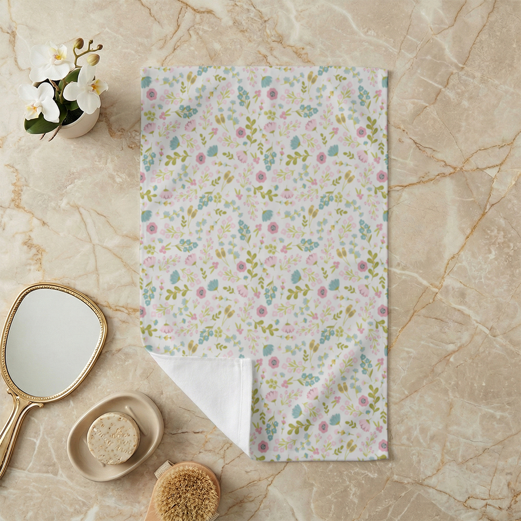 Pastel Spring Floral Hand Towel
