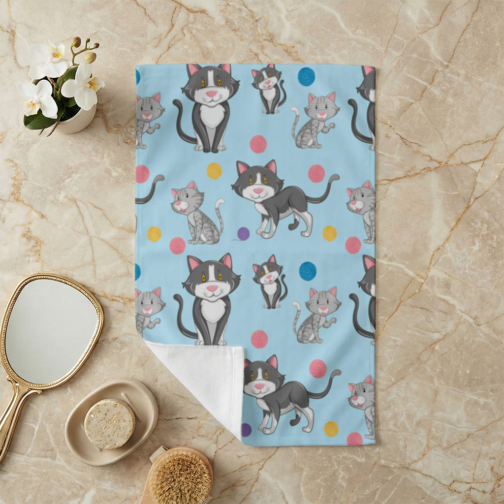 cat repeat pattern Hand Towel