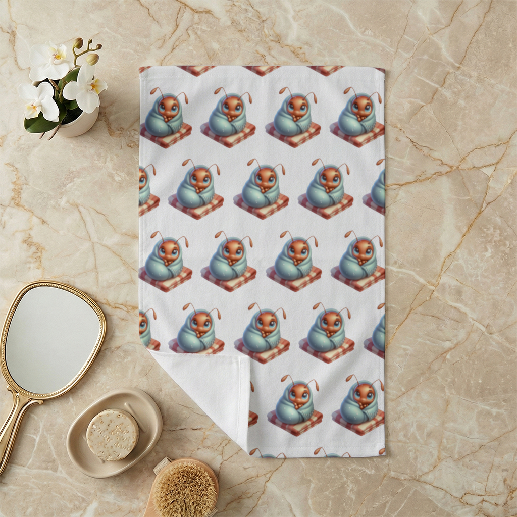 Kawaii Baby Ant Wrapped in Blanket Hand Towel