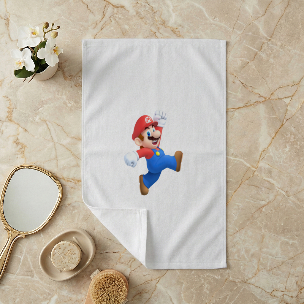 Retro Pixel Hero Design Hand Towel