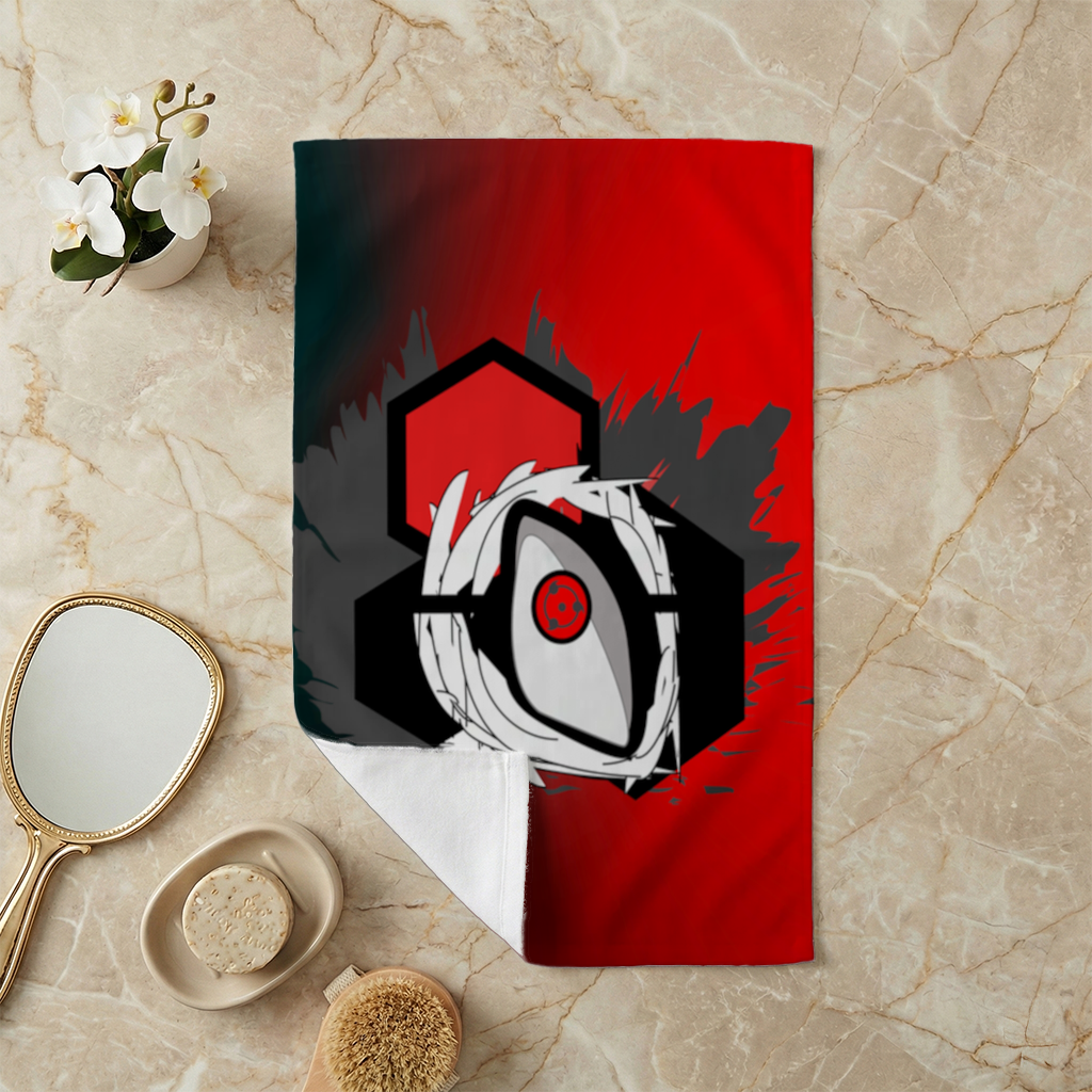 Mistik Kırmızı Göz Hegzagon El Havlusu