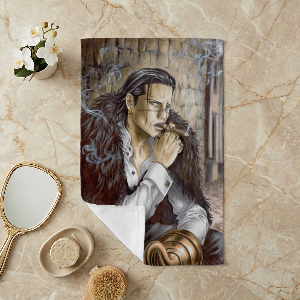 Mysterious Mafia Boss with Gold Hook Hand Towel