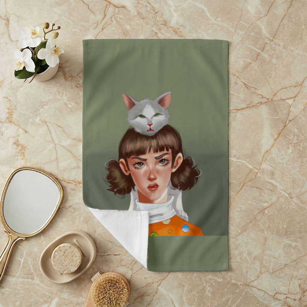 Mood Kedi ve Ben Dokunma Telefonuma! El Havlusu