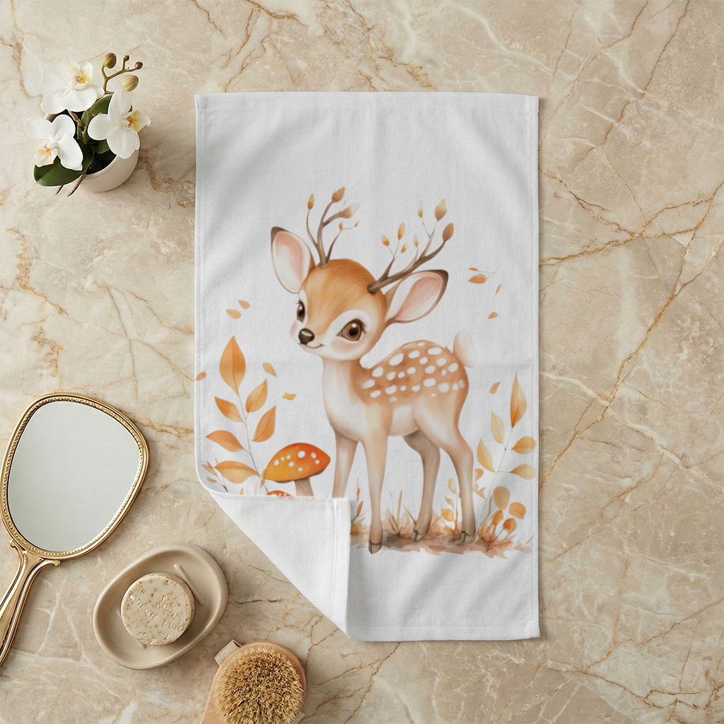 Whimsical Autumn Woodland Fawn 