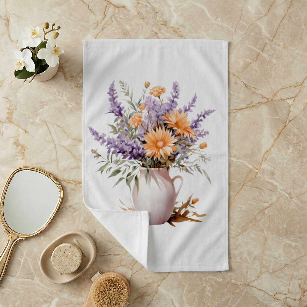 Cottagecore Wildflower Pitcher Hand Towel