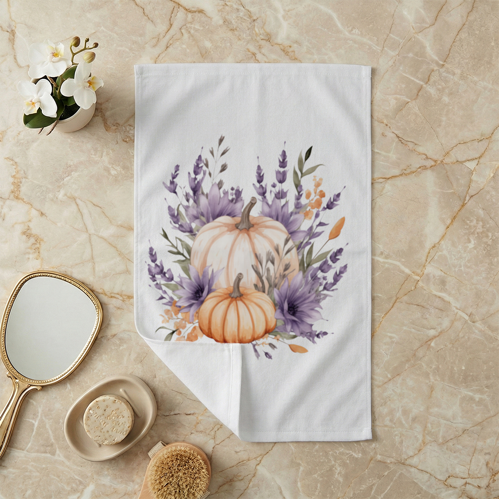 Lavanta ve Balkabağı Sonbahar Buketi El Havlusu