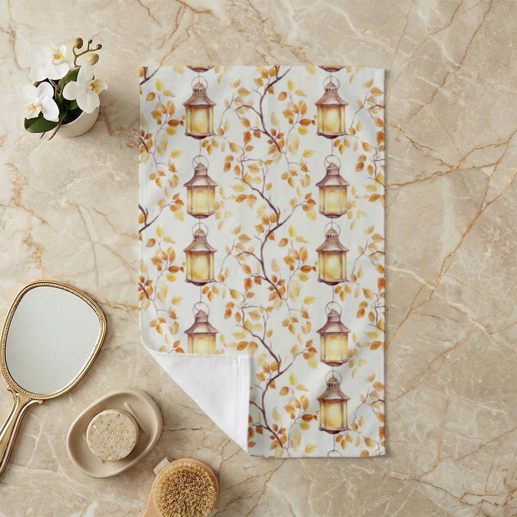 Vintage Watercolor Fall Branches Hand Towel
