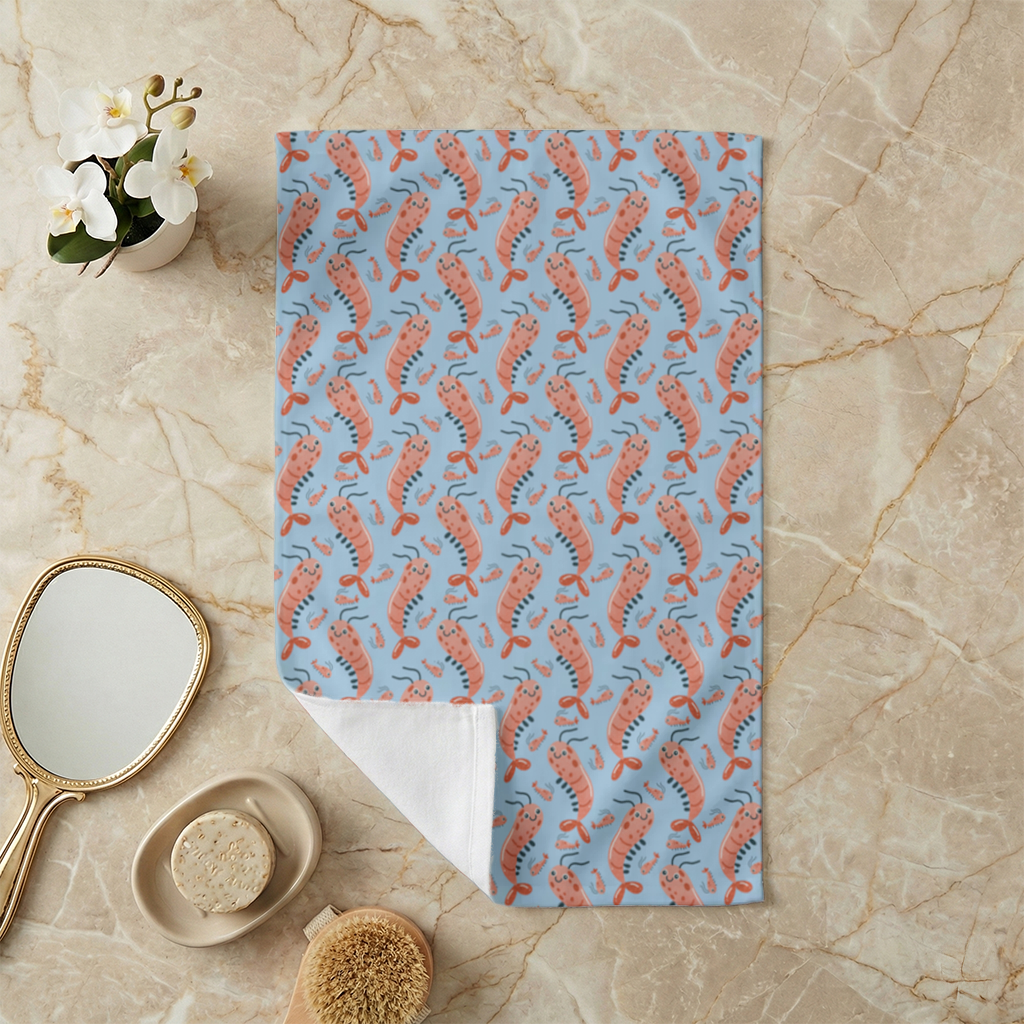 Cute Shrimps Hand Towel