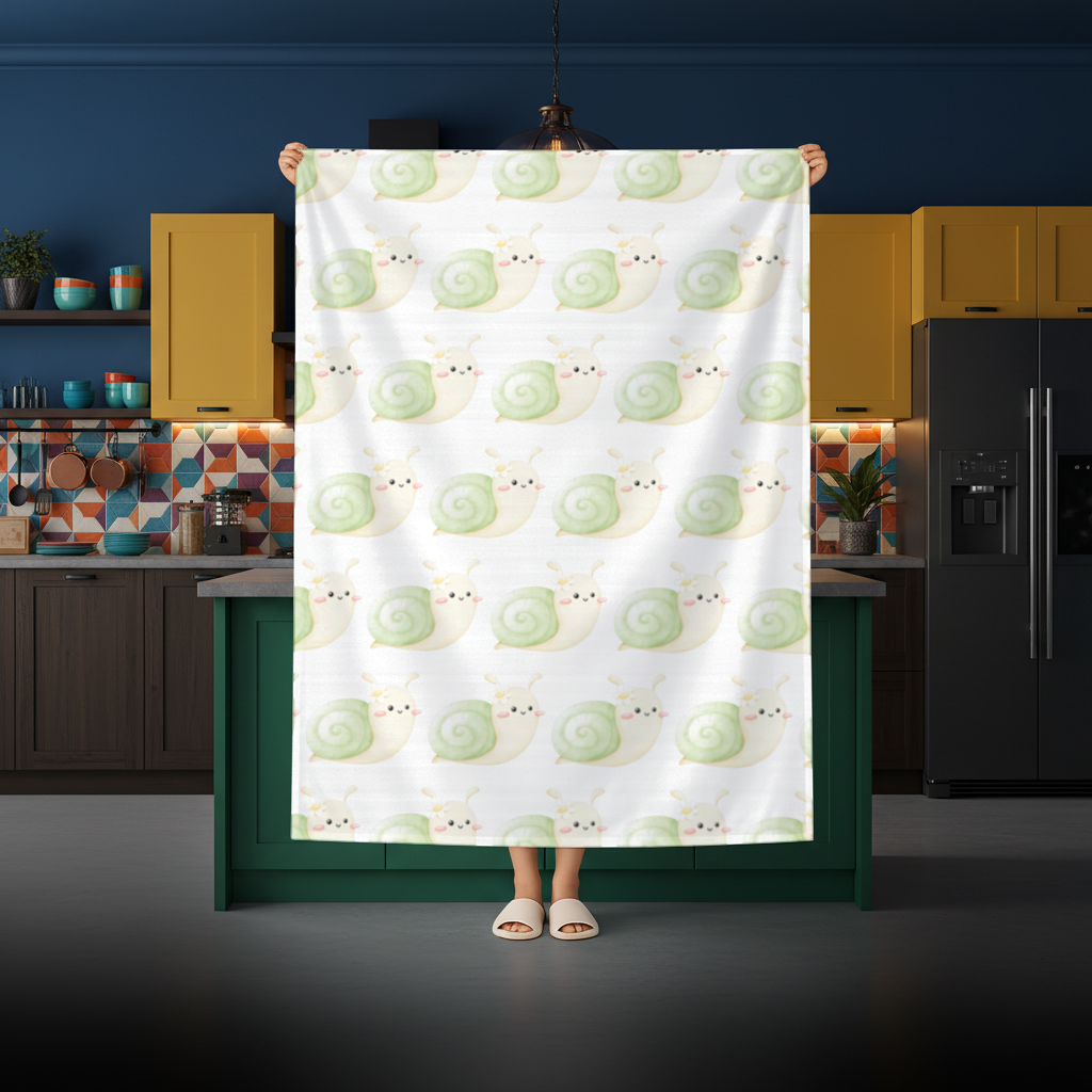 Cute Snail Illustration Rectangular Tablecloth