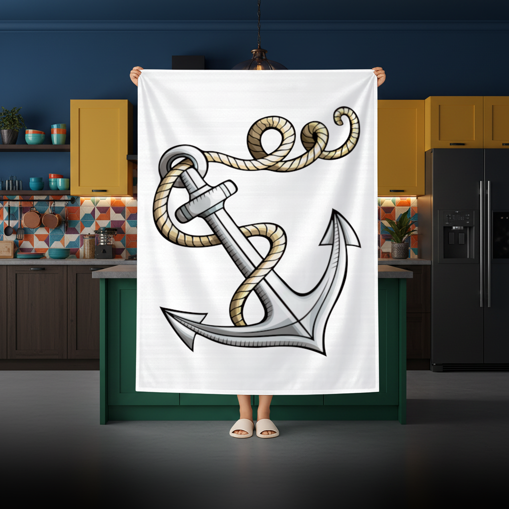 Sailor Anchor with Rope Tattoo Art 