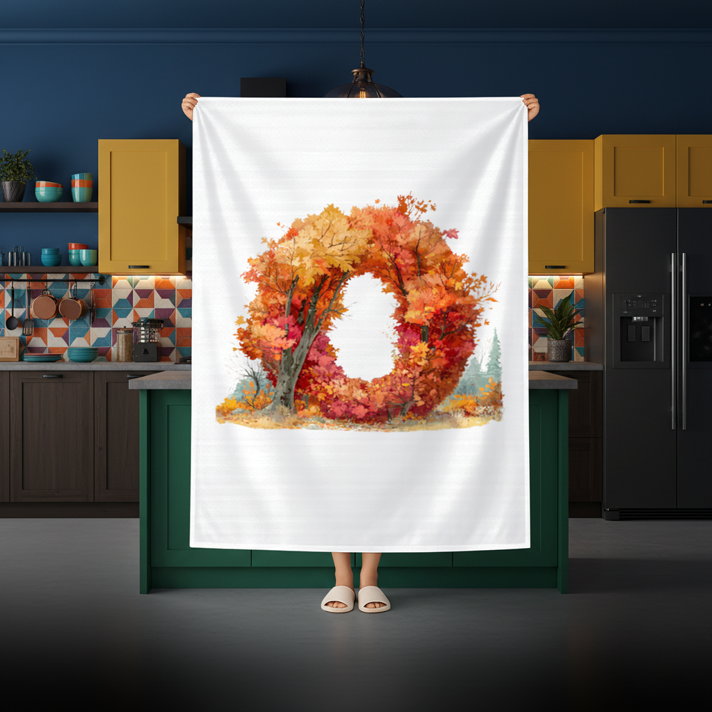 Autumn Leaf Letter O Rectangular Tablecloth