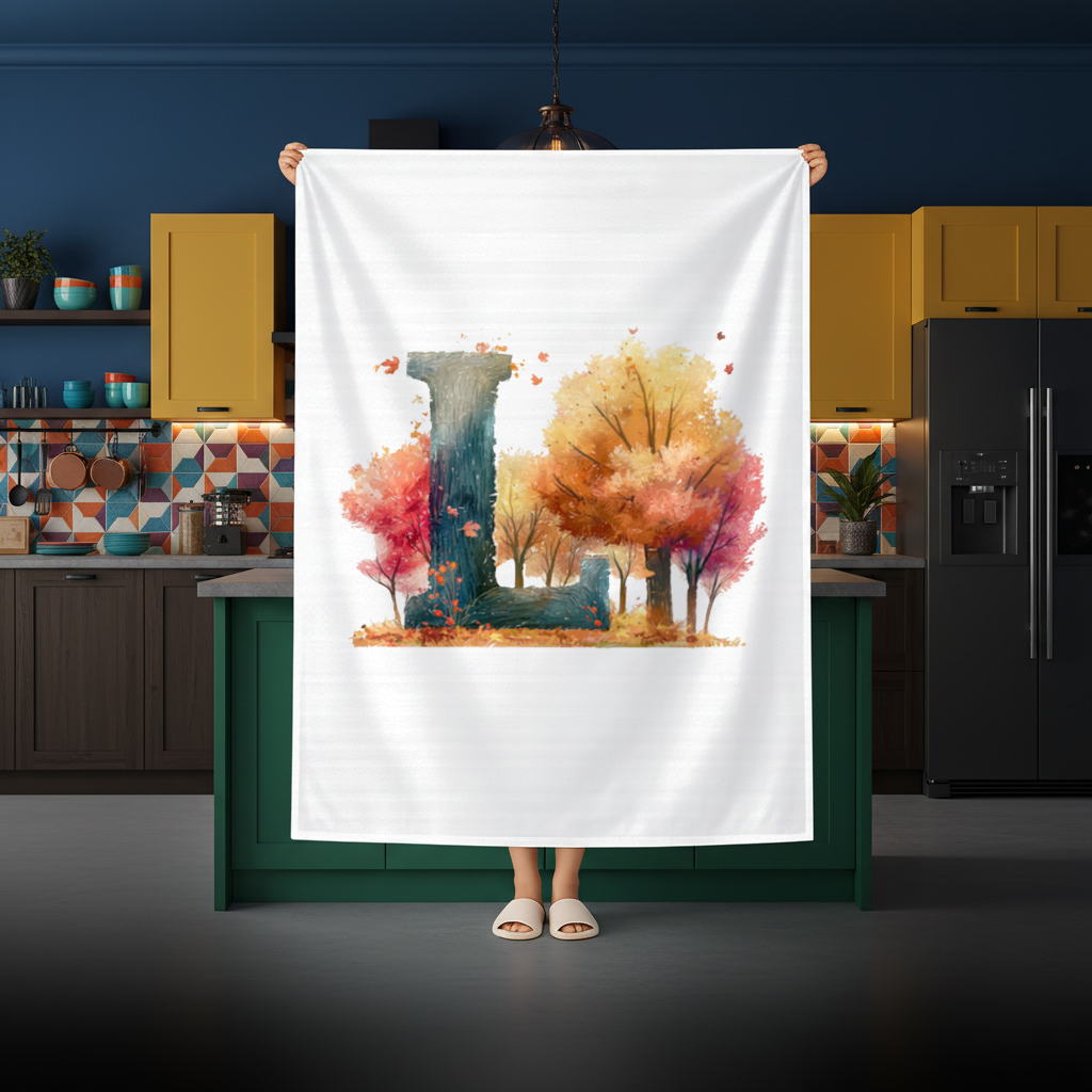 Autumn Forest Letter L Rectangular Tablecloth