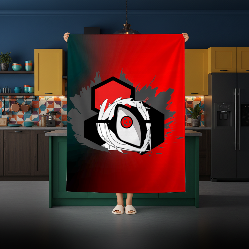 Mystic Red Eye Hexagon Rectangular Tablecloth