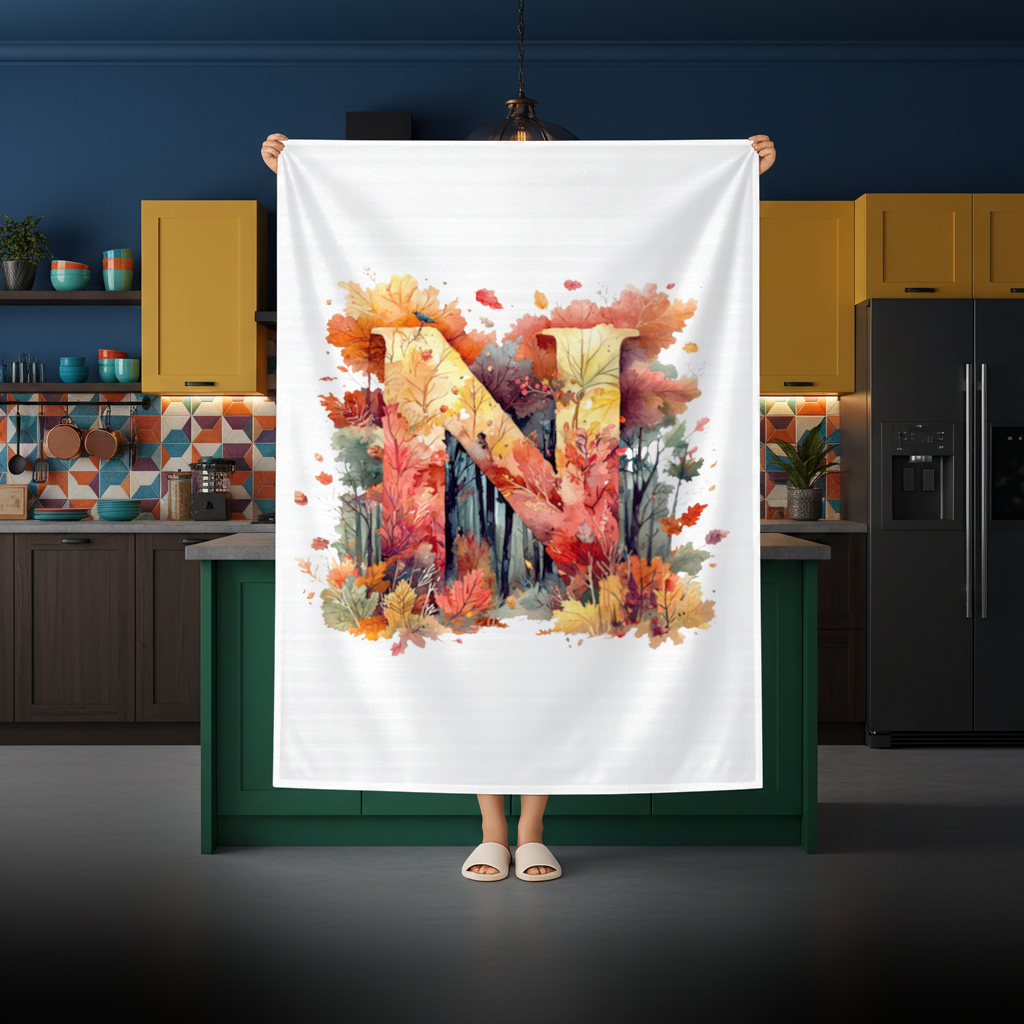 Autumn Leaf Monogram N