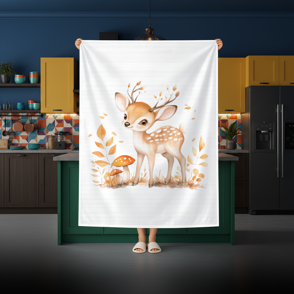 Whimsical Autumn Woodland Fawn 