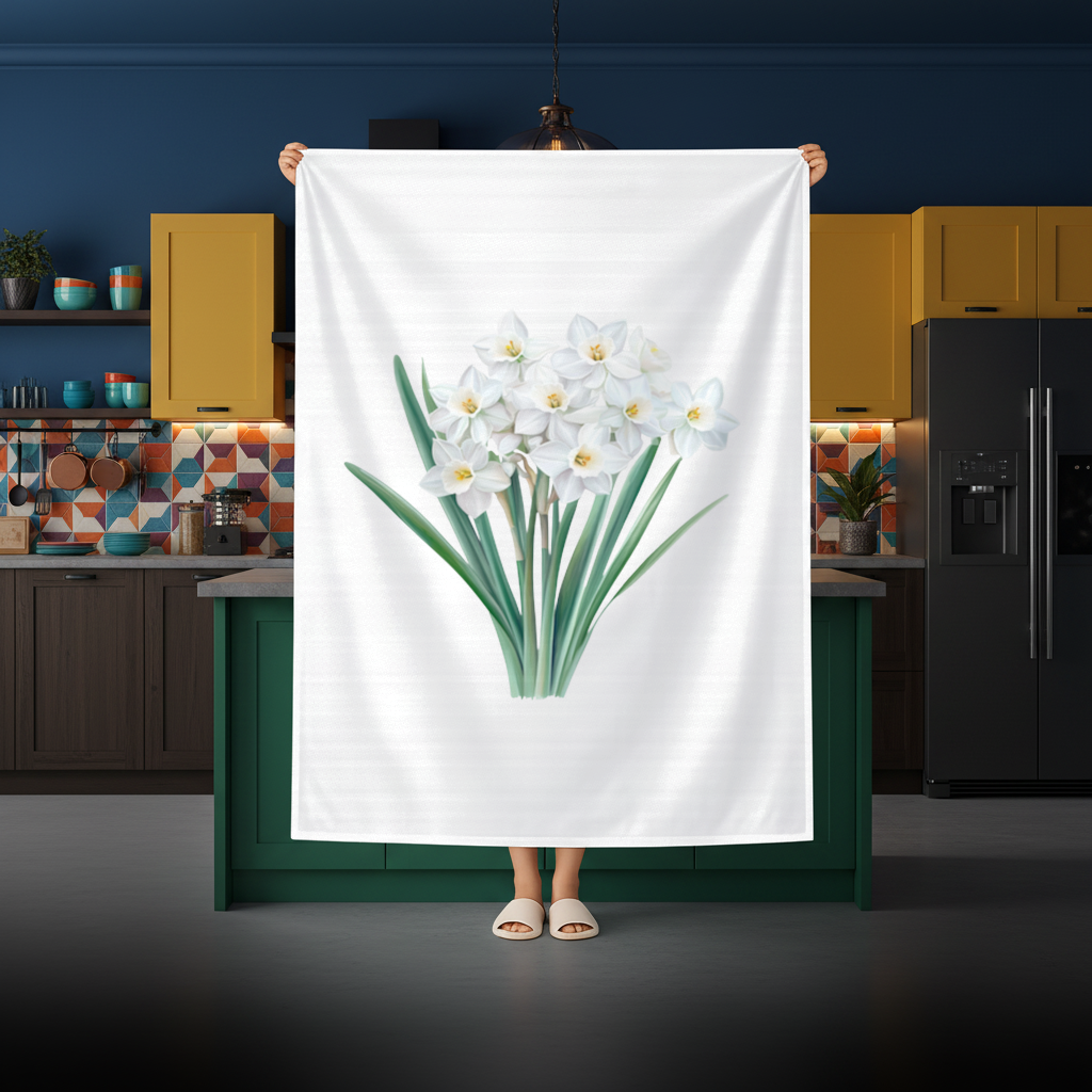 White Daffodil Bouquet Botanical 