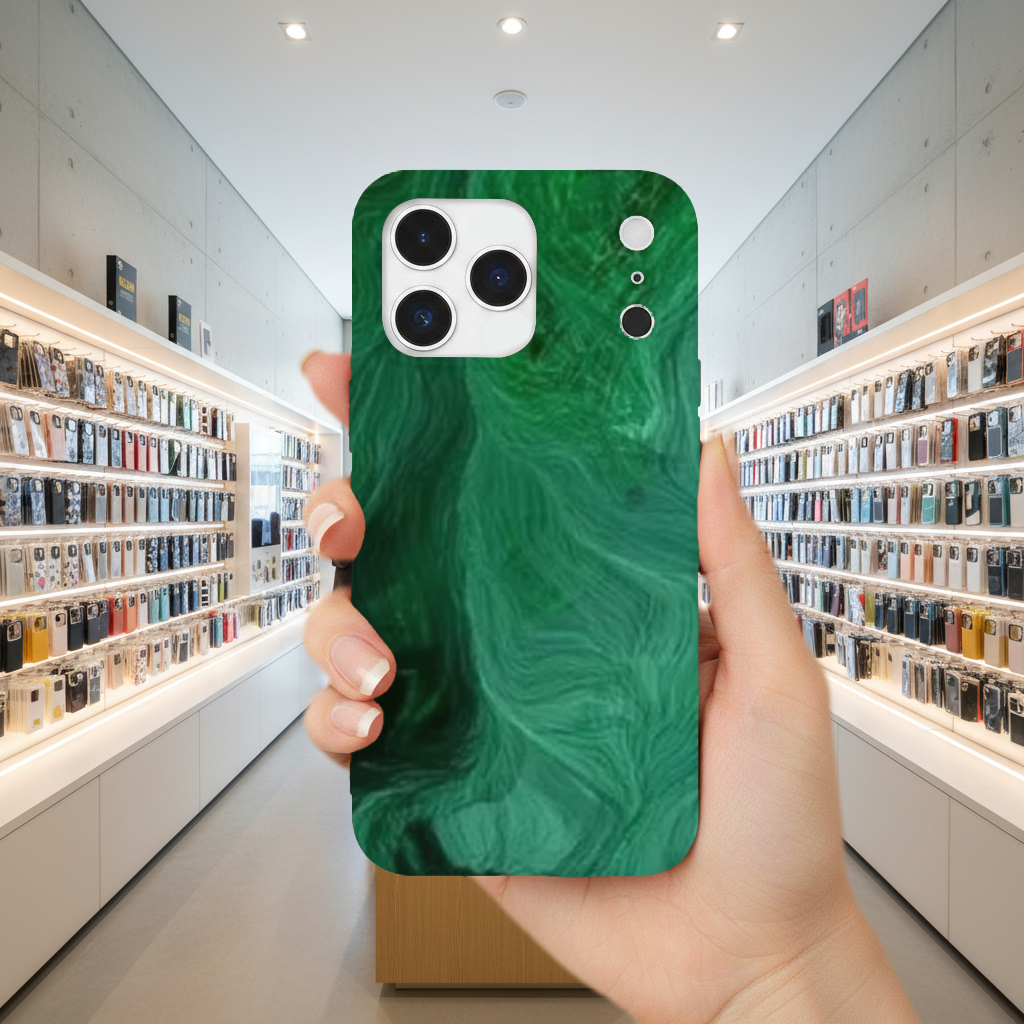 Black and green marbling iPhone 17 Pro Max Case