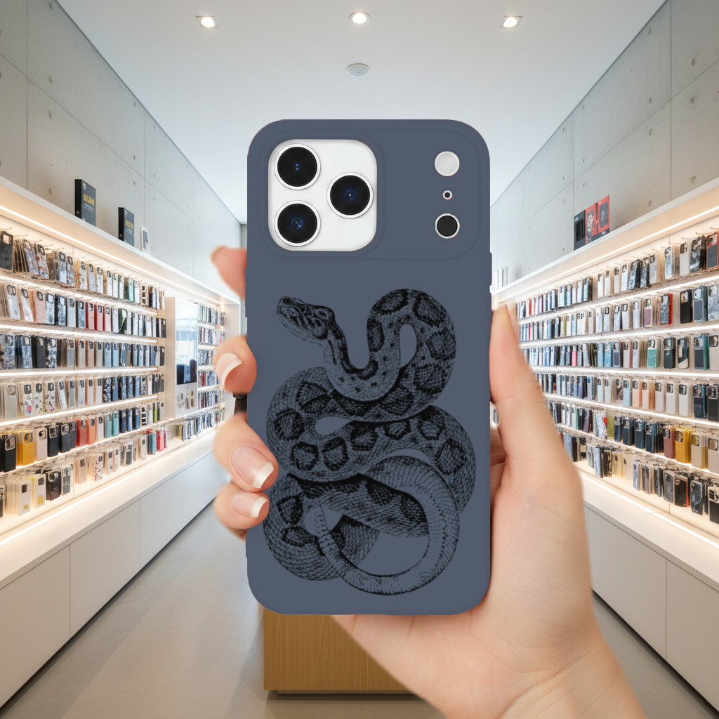 Detailed Vintage Rattlesnake Illustration iPhone 17 Pro Max Case