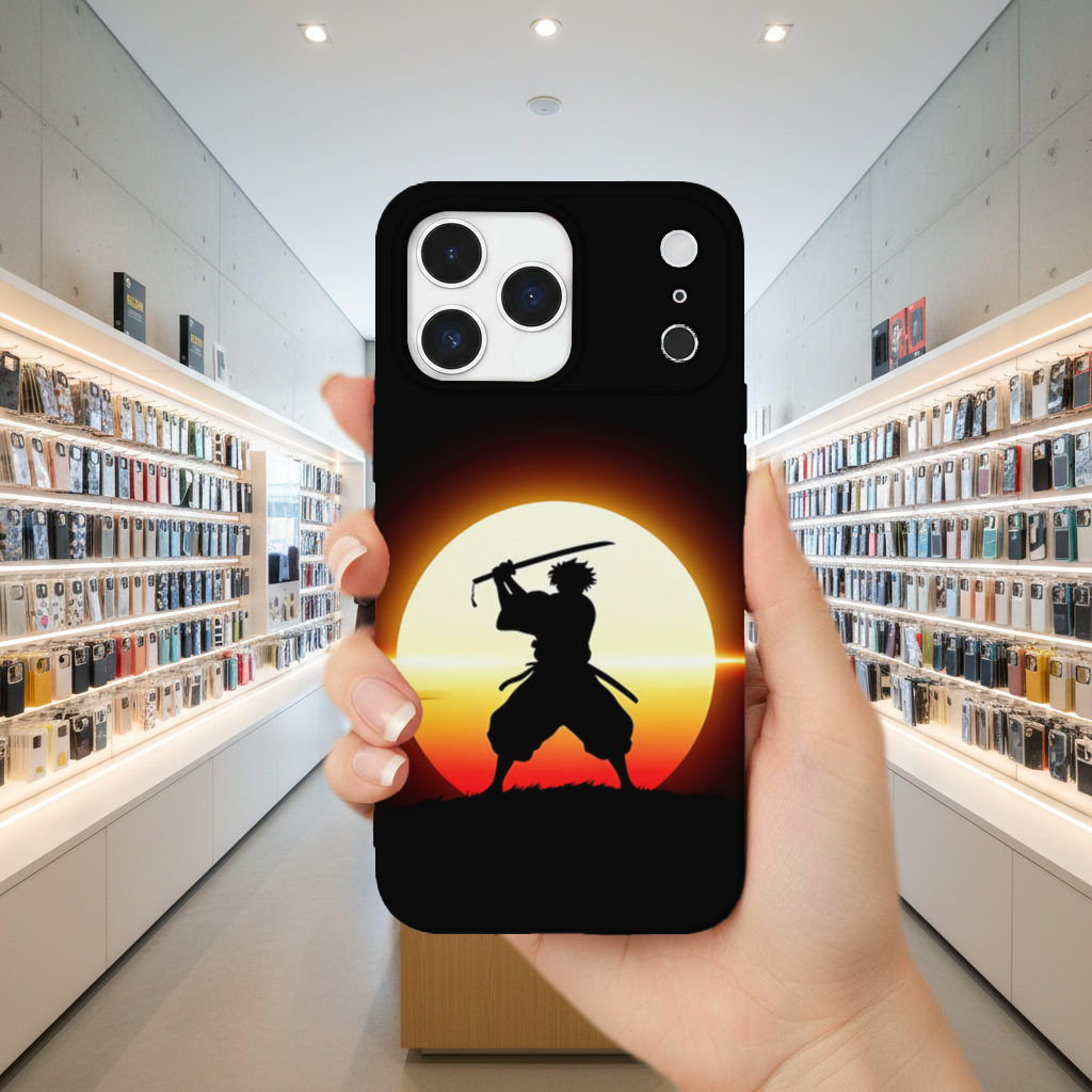 Samurai Silhouette Under the Rising Sun Honor and Strength iPhone 17 Pro Max Case